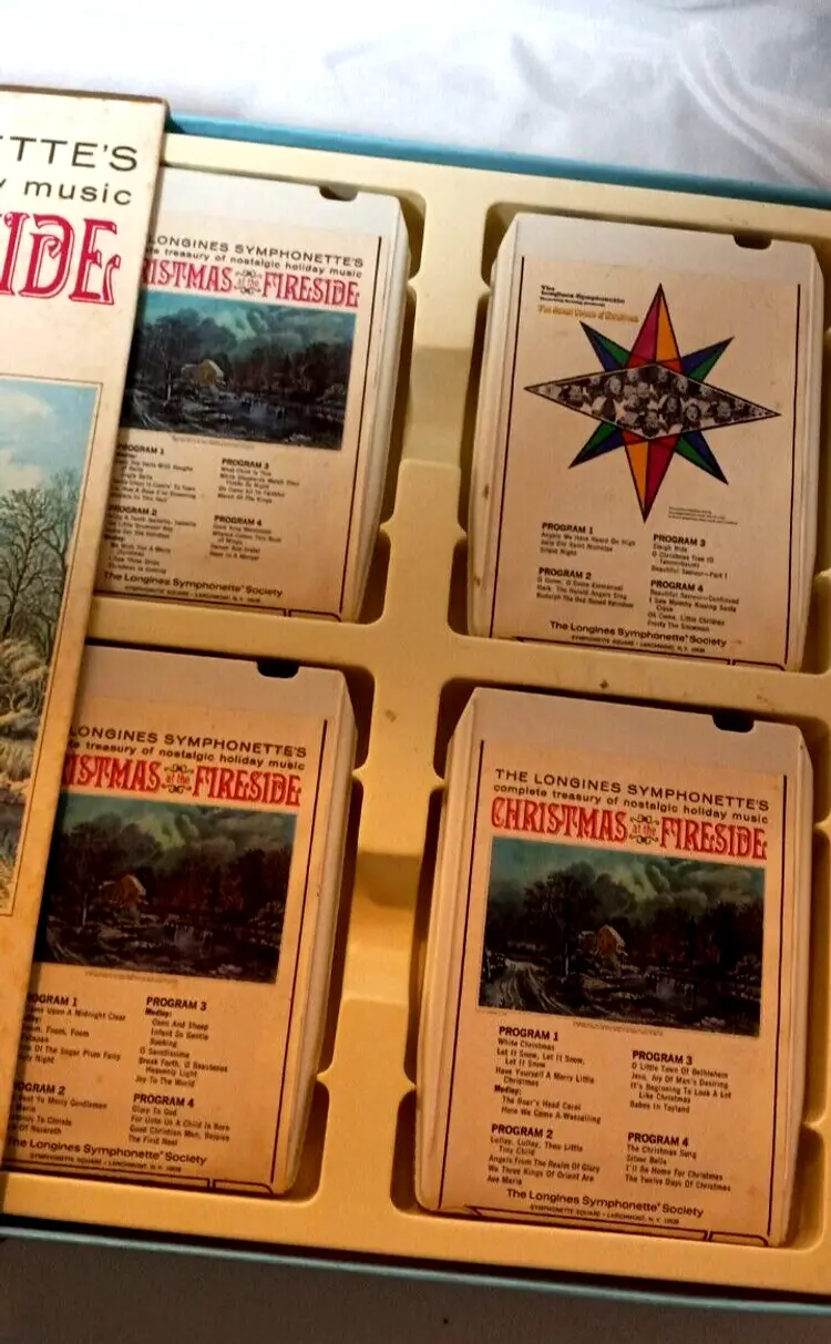 Rare 8 track tapes The longines symphonette Christmas At Fireside 4 - vintage