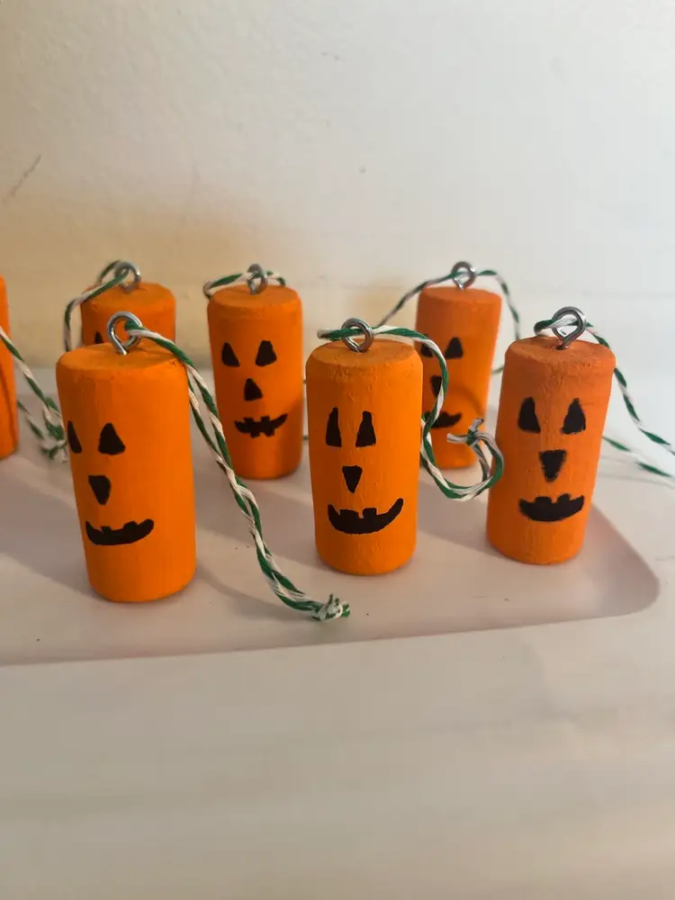 Pumpkin Cork Ornaments