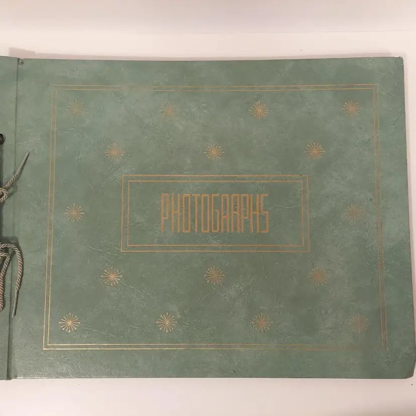 Teal Green & Gold Vintage Photo Album