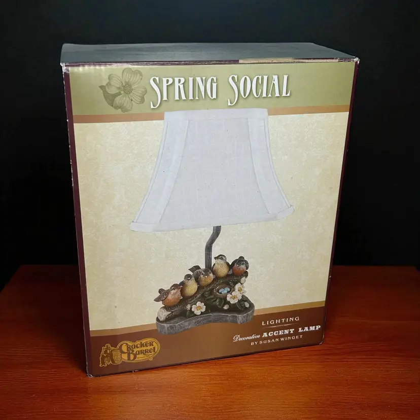 Cracker Barrel Lighting Decor Accent Lamp By Susan Winget Spring Social