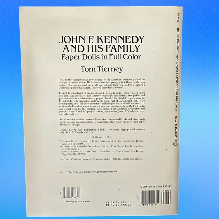 John F. Kennedy And His Family - Paper Dolls - “Jackie-O” 1990