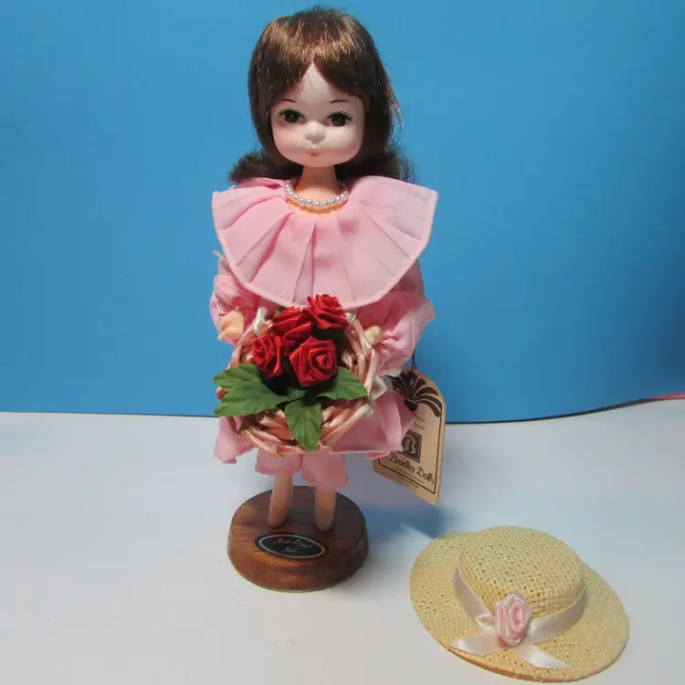vintage girl in pink dress Bradley Dolls Miss June