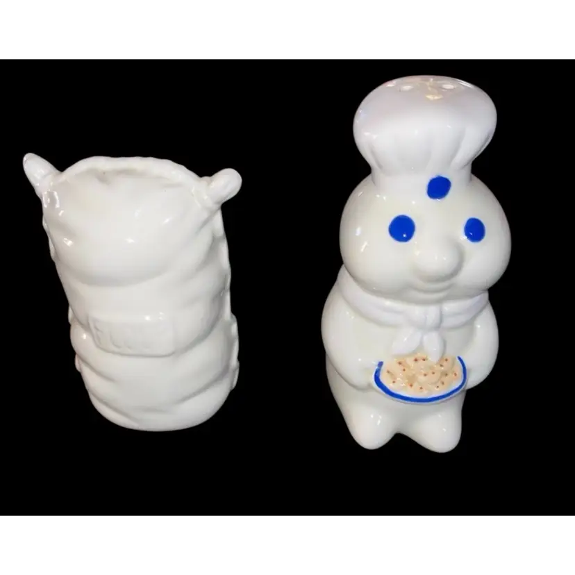 #11-1997 Pillsbury Doughboy & Flour Sake Salt & Pepper Shaker Set