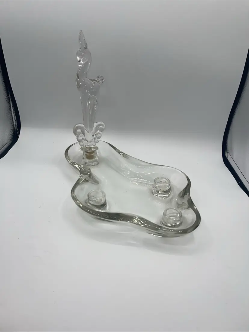 Tiffin -Franciscan Animals & Figurines Float Candle With Fawn Peg Clear Glass