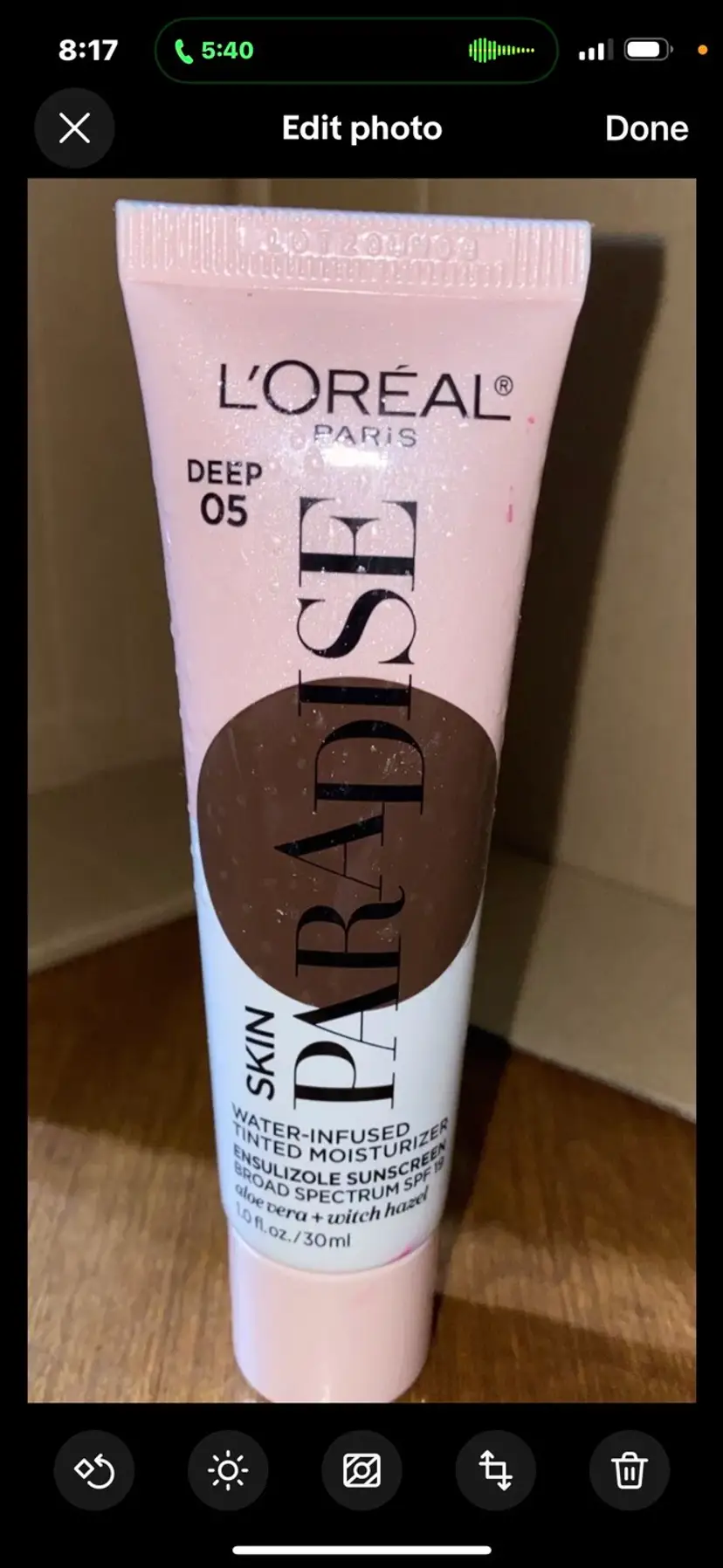 L'Oréal Paris Skin Paradise Water-Infused Tinted Moisturizer SPF19, Deep 05, 1oz