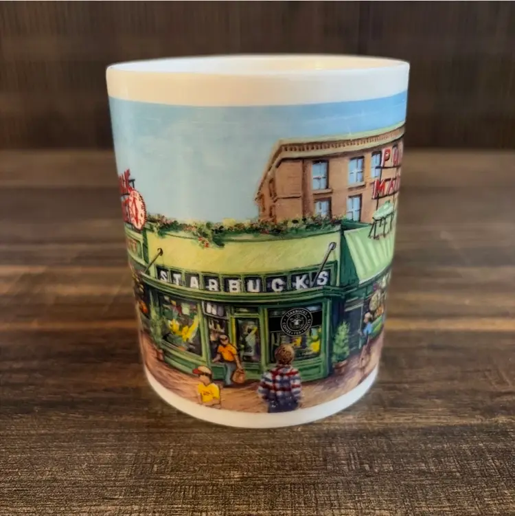 Starbucks Seattle Pike Place Public Market Coffee Mug Collectible Cup