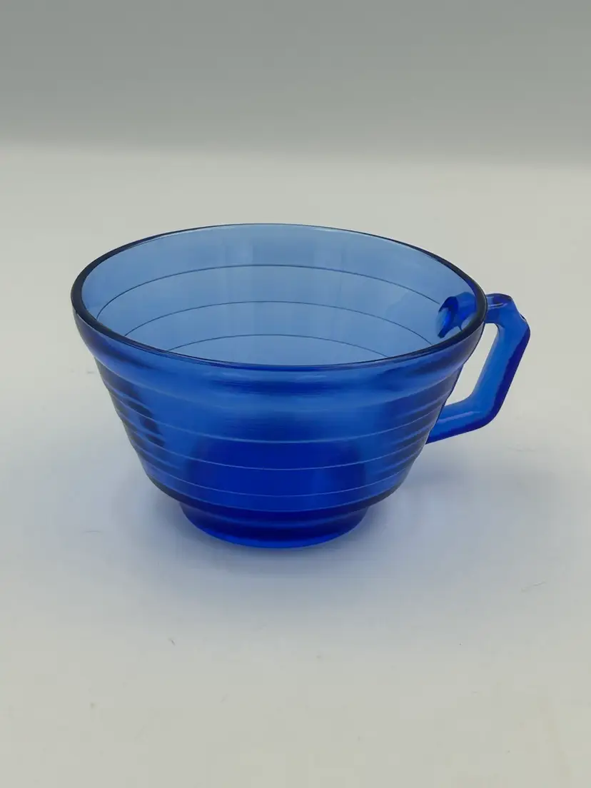 Vintage Hazel Atlas, Moderntone , Cobalt Blue Glass Coffee Cup