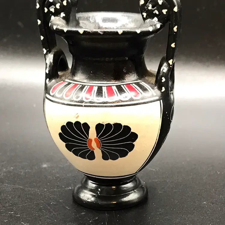 Hand Painted Greek Vase Ceramic Art Pottery Made in Greece 3”