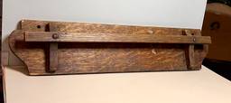 Vintage Primitive 16” Wooden Towel Rack Or Kitchen Utensil Holder Hanger