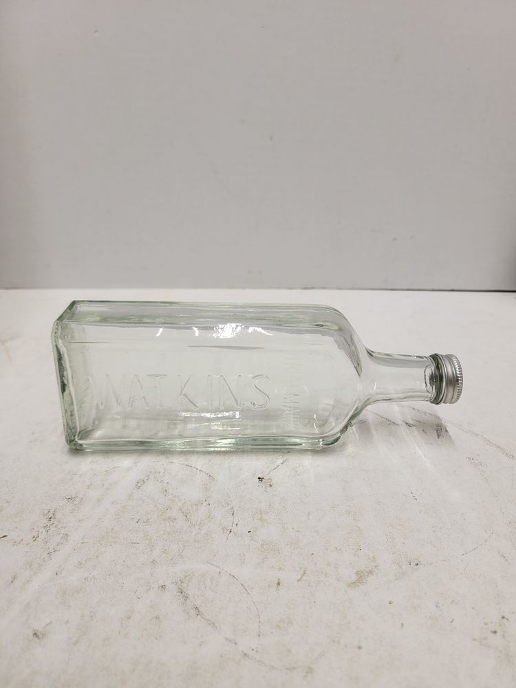 Antique Medicine Bottle Watkins Trial Mark Clear Glass Embossed apothecary