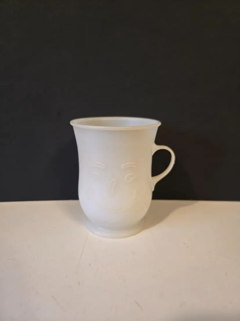 Vintage Kool-Aid Man White Plastic Cup With Handle