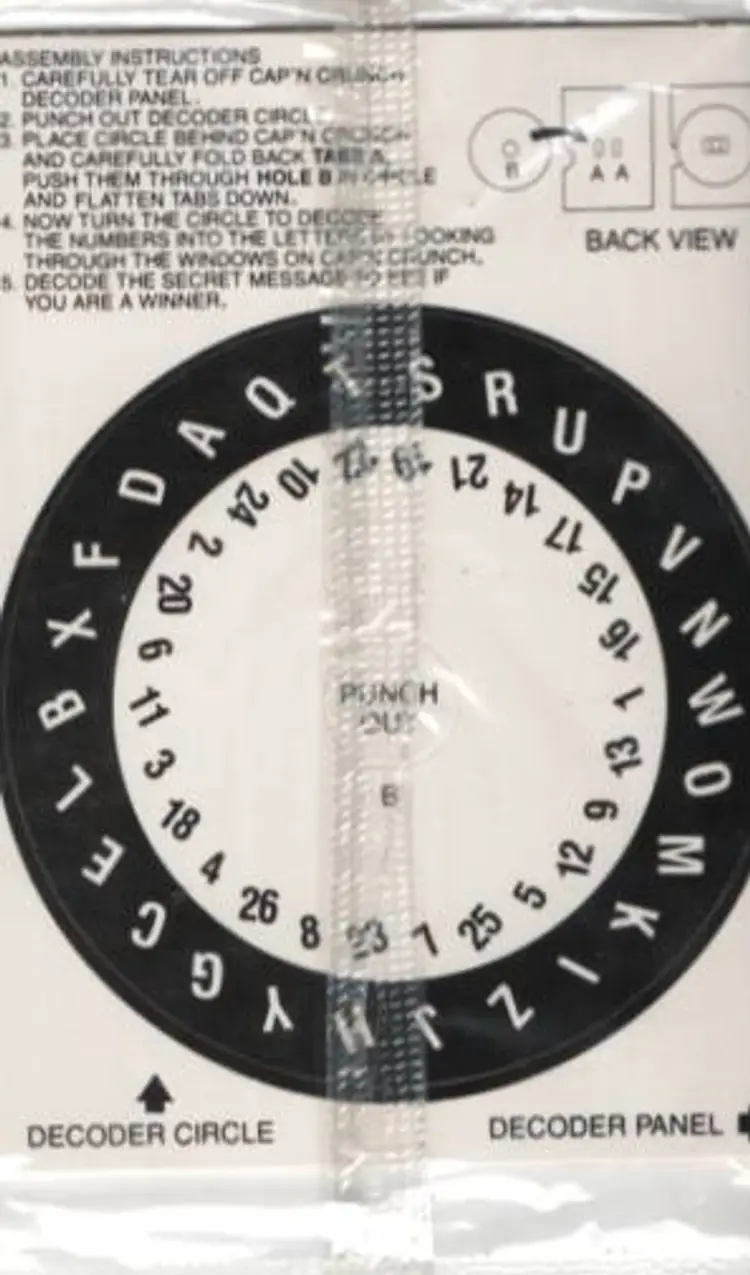 Cap'n Crunch Secret Decoder Cereal Premium 1973 NIP Toys R Us