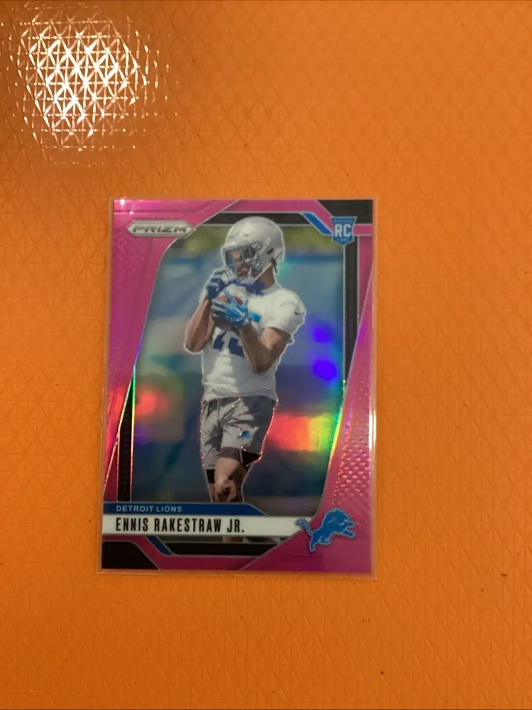 2024 Panini Prizm Ennis Rakestraw Jr. #332 Pink Prizm Detroit Lions RC