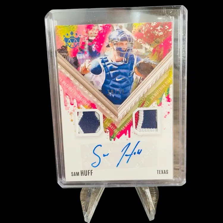 2021 Panini Diamond Kings Sam Huff Dual Patch Auto 19/25