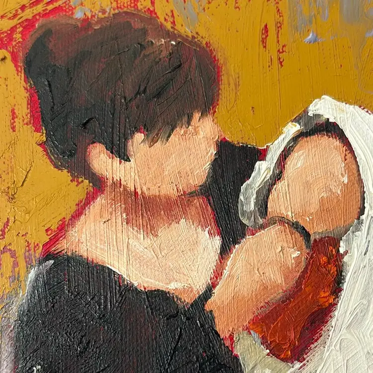 Original Painting, Signed 12x12 Unframed Canvas