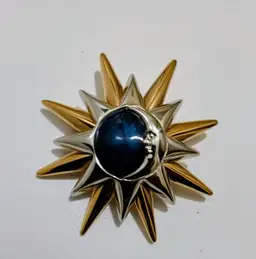 Celestial Liz Claiborne Moon Star Brooch