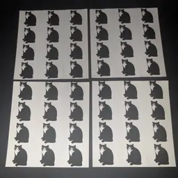 Vintage Set of (48) Mrs. Grossman's "Black Cat" Stickers