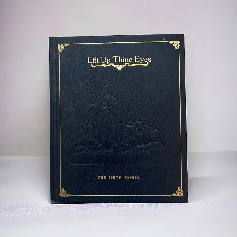 Vintage Memory Funeral Scrap Book. "Lift Up Thine Eyes" Unused. No Writing.