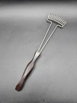 Cutco Whisk Mix Stir Stainless Coil Gravy Sauce Egg Beater Brown Swirl Handle