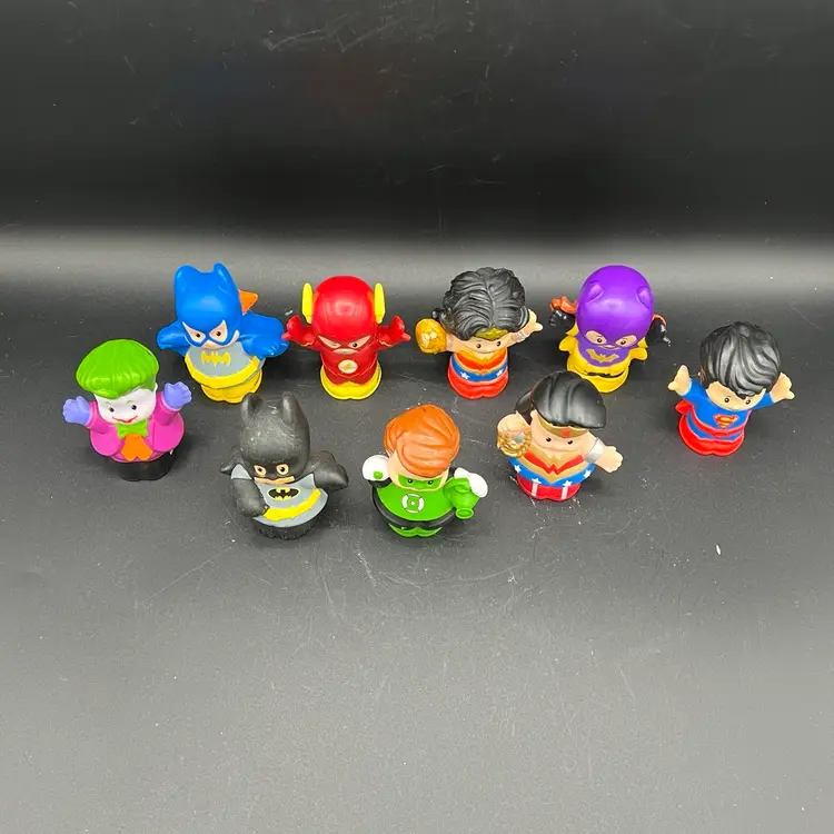 Disney Fisher Price Little People Set Super Heros Figures Lot of 9 Batman Joker Variety
