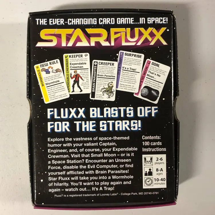 star fluxx card Game - Opened. Never Played