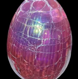 #26- Vintage 1992 OBG Studio Paperweight - pink Iridescent 3.25"