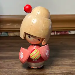 Pink Kokeshi Doll