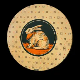 Rabbit Round Metal Tin *AS Is* 6.5”x2.5”