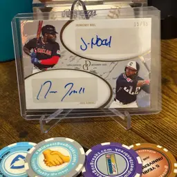 2025 Topps Dynamic Duals Jhonskensy Noel & Jose Ramirez Auto /75