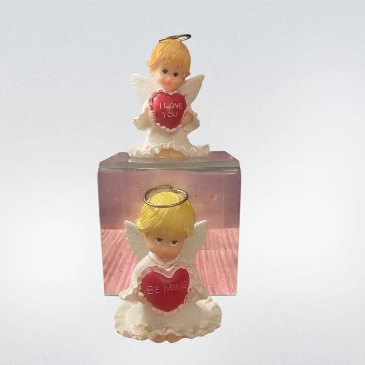 #01 Valentine's Holly Babe's Collection Angel Figurines (2)