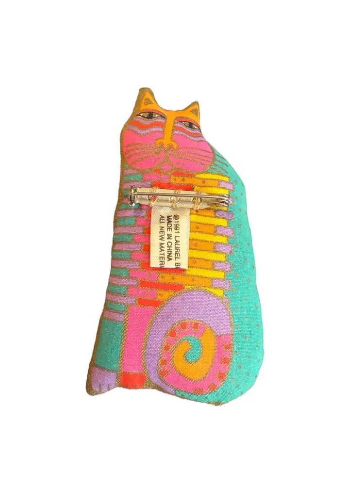 Laurel Burch Puffy Cat Brooch