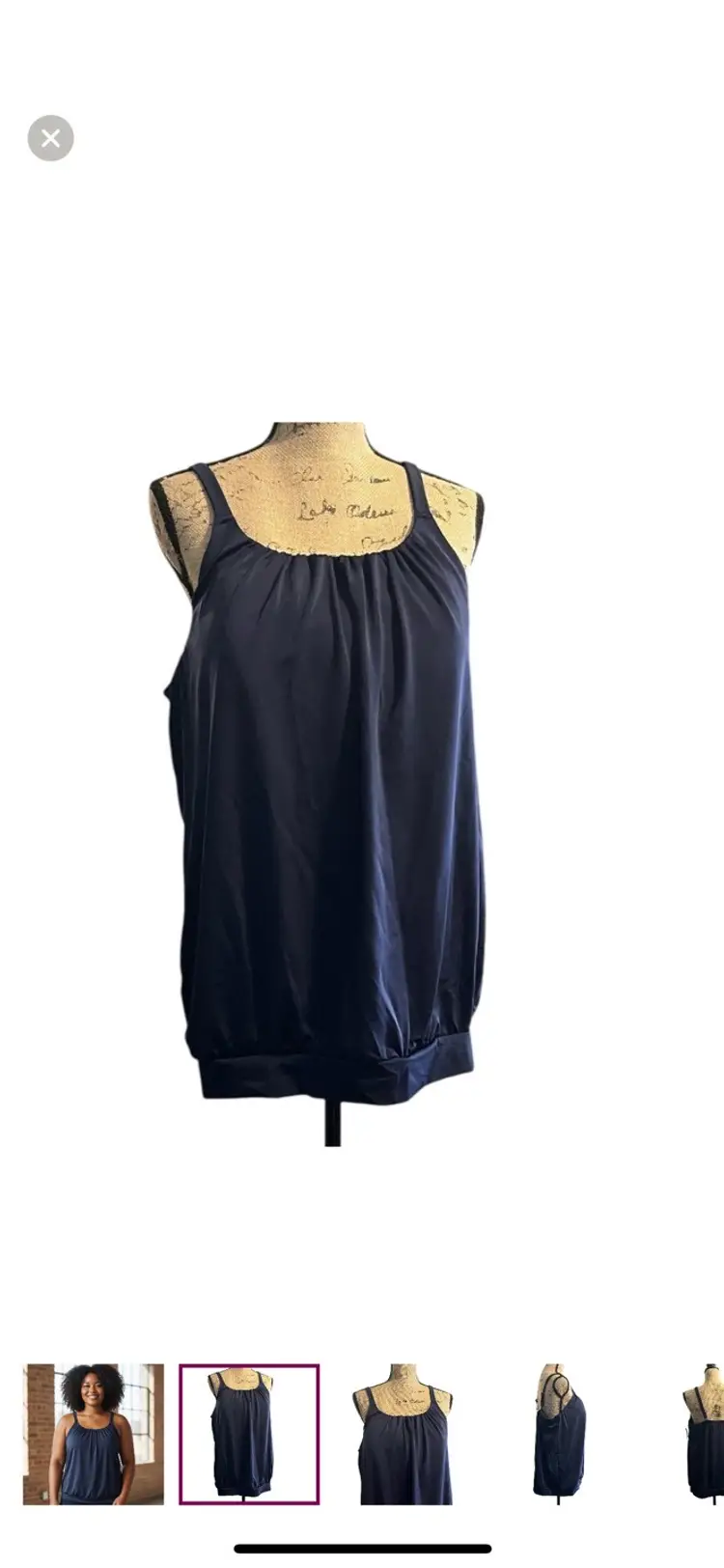 Lane Bryant Navy Blue Swim Top