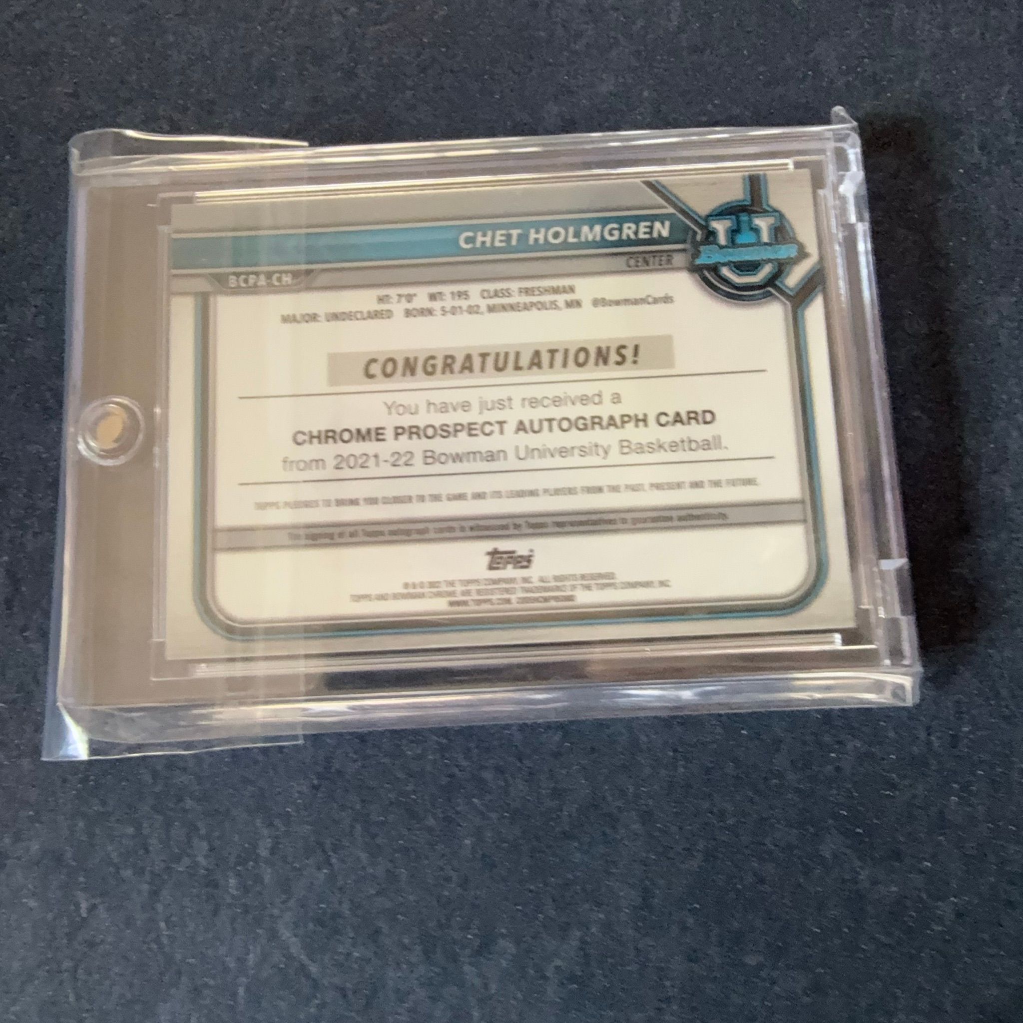 CHASING CARDBOARD · Chet Holmgren Auto