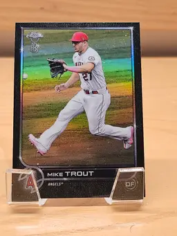 2022 Topps Chrome Baseball Ben Baller Edition Mike Trout Los Angeles Angels Card #200
