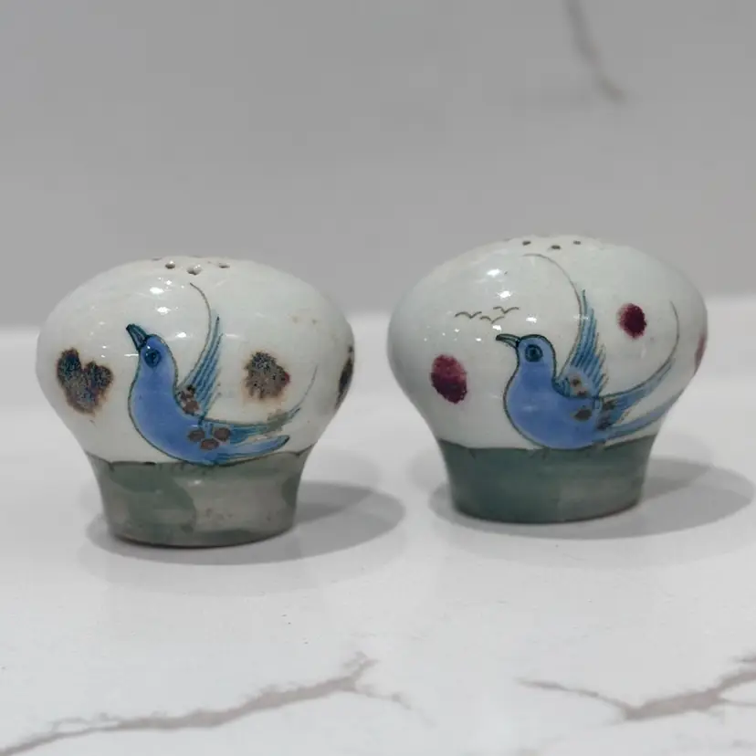 Vtg Signed Ken Edwards Tonala El Palomar Salt & Pepper Shakers