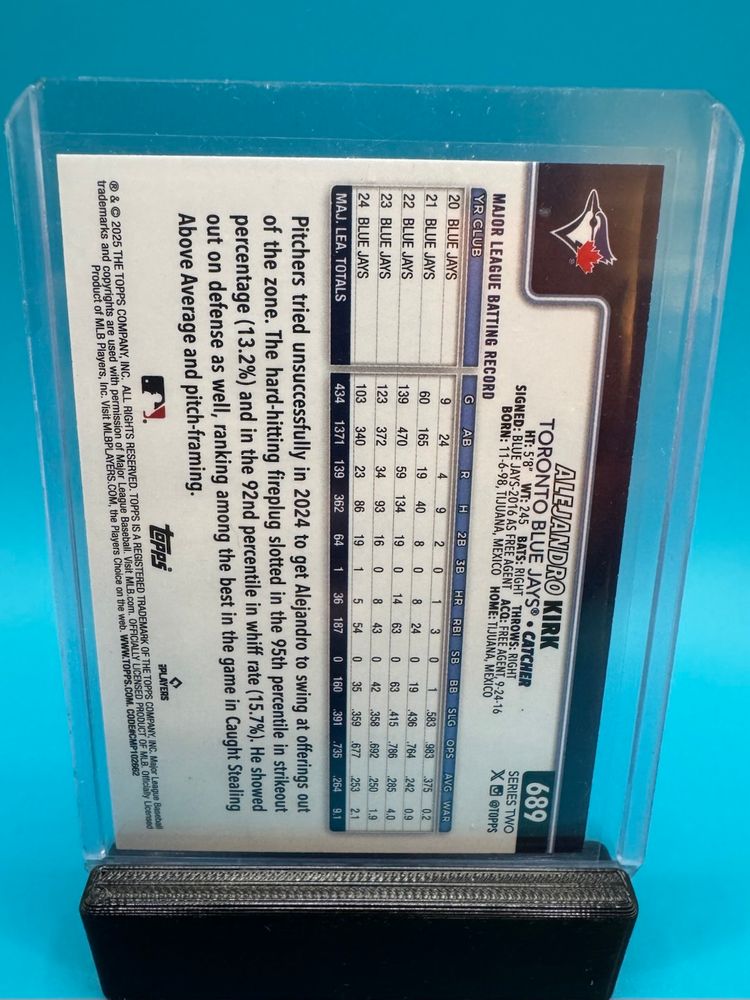Alejandro Kirk Topps Montgomery Club Foil Toronto Blue Jays