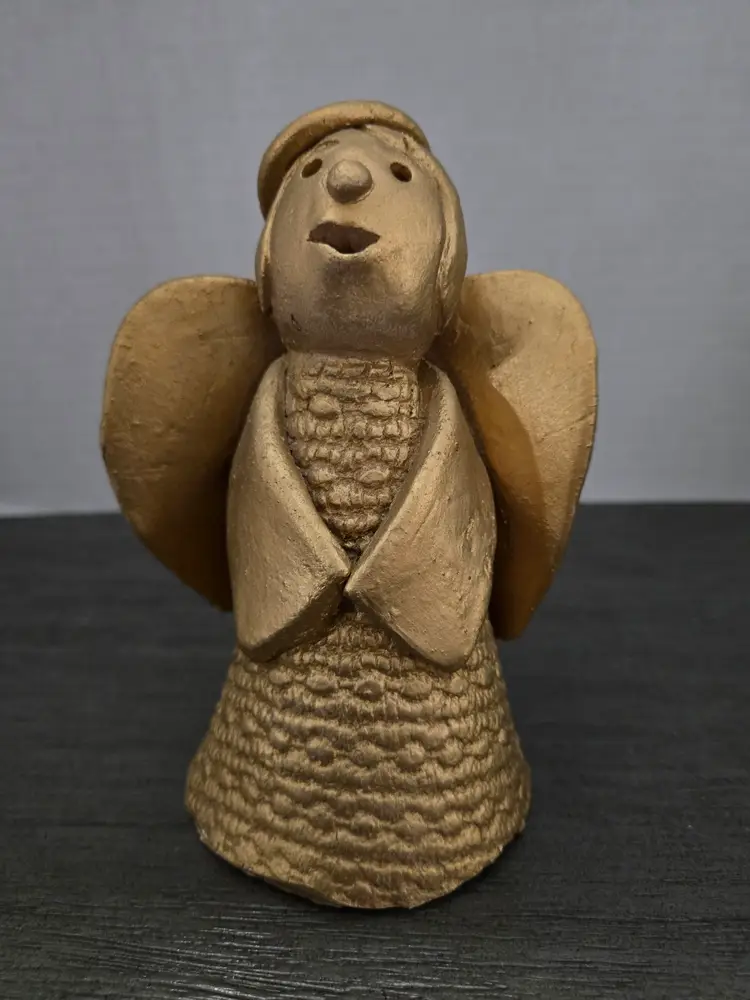 Studio Pottery Angel, signed by artist