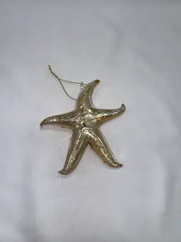 Hand Blown Starfish Christmas Ornament
