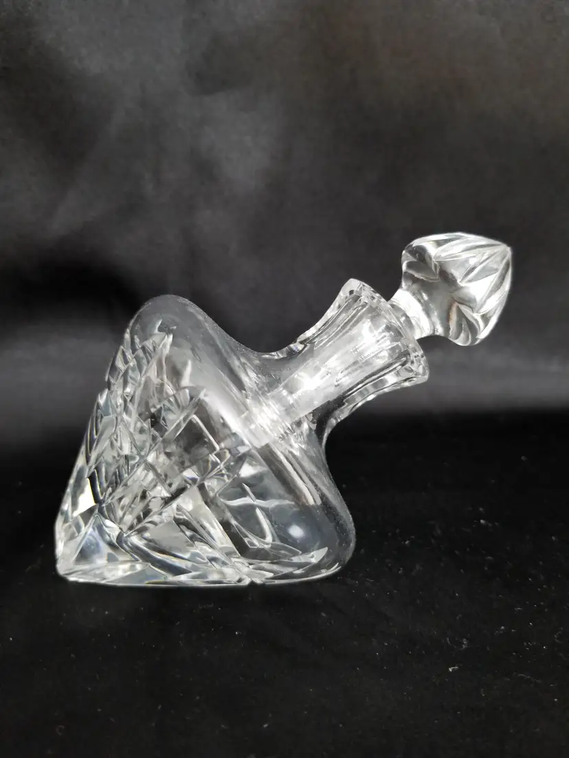 #161 Vintage Crystal Spinning Top Perfume Bottle