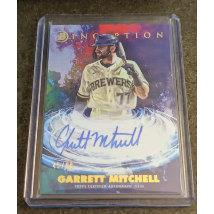 Garrett Mitchell 2021 Bowman Inception Primordial Prospects Autograph SN /99