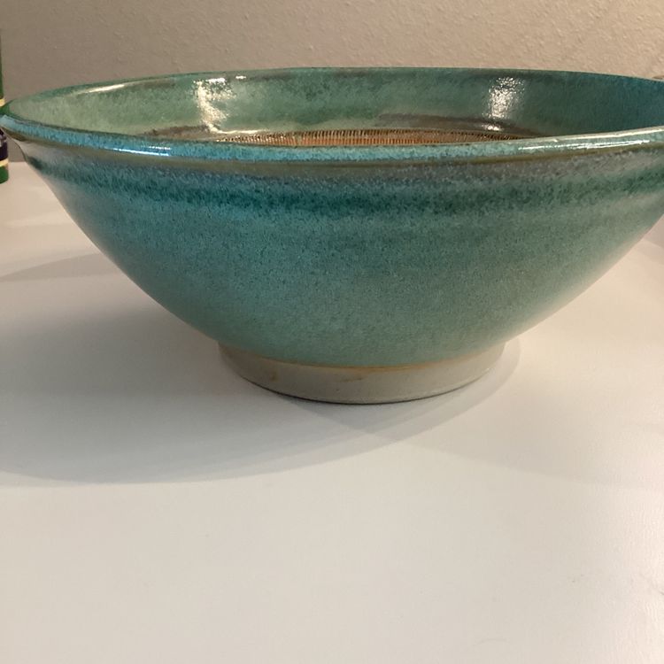 Japanese Combed Celadon Ceramic Kotobuki Pottery earthenware bowl