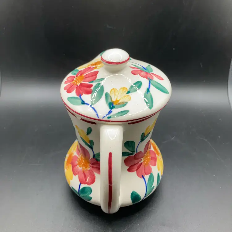 Handpainted Germany Lidded Pitcher /Creamer / Pancake Set??
