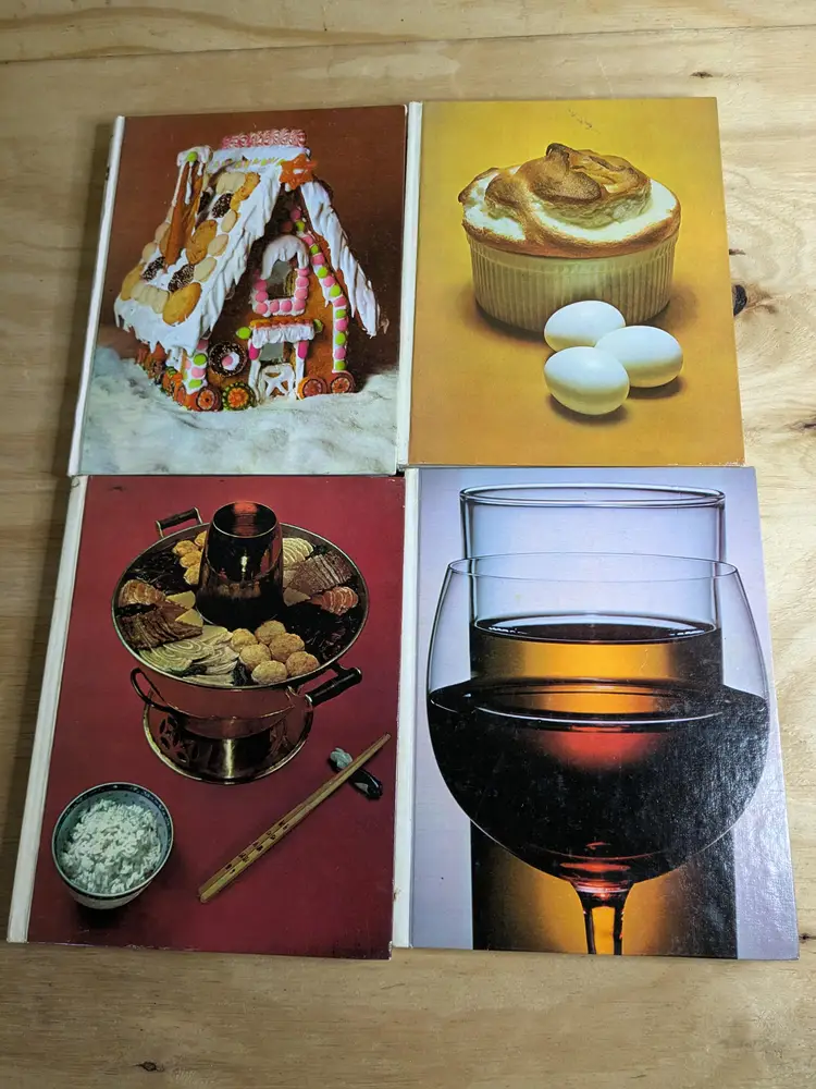 Time Life Vintage Set Of 4 International Cookbooks French, German, Chinese, Wine And Spirits Cookbooks