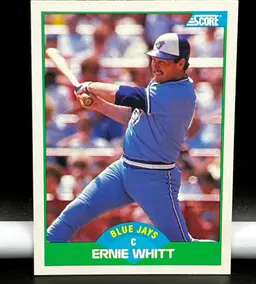 1989 Score Sports Collector Baseball Card Blue Jays Ernie Whitt #98