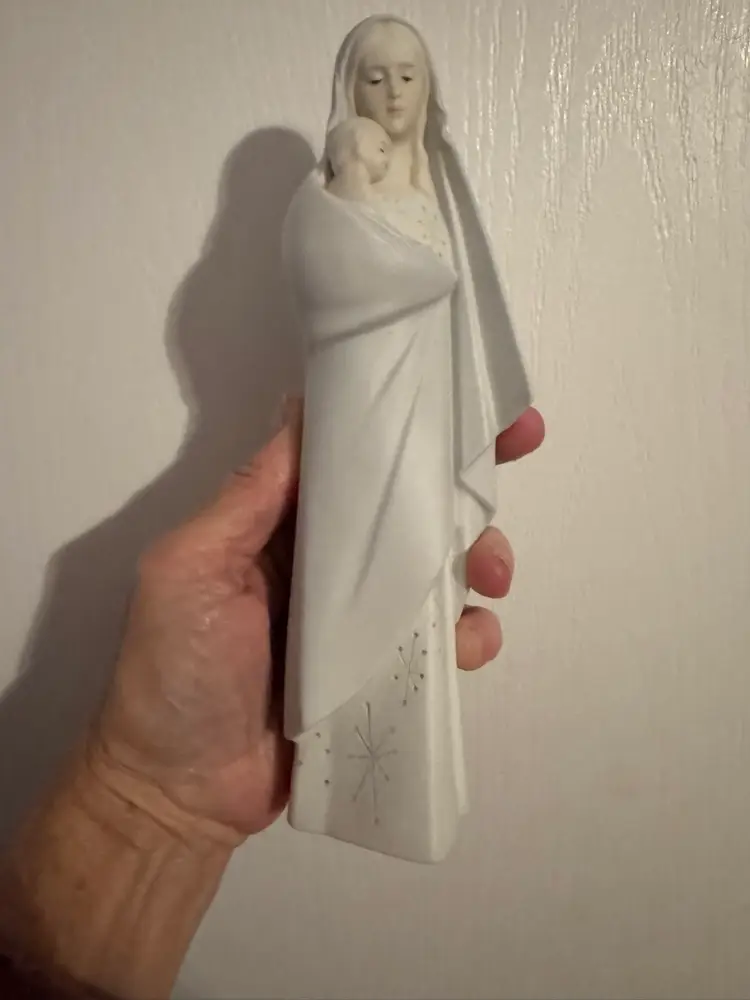 Vintage Lenwile Ardalt Porcelain Madonna And Child Figurine 8”