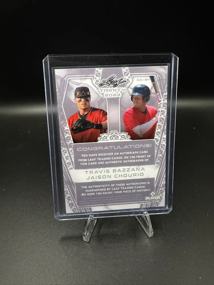 Dual Autographs Travis Bazzana Jaison Chourio 2024 Leaf Trinity #DA-34