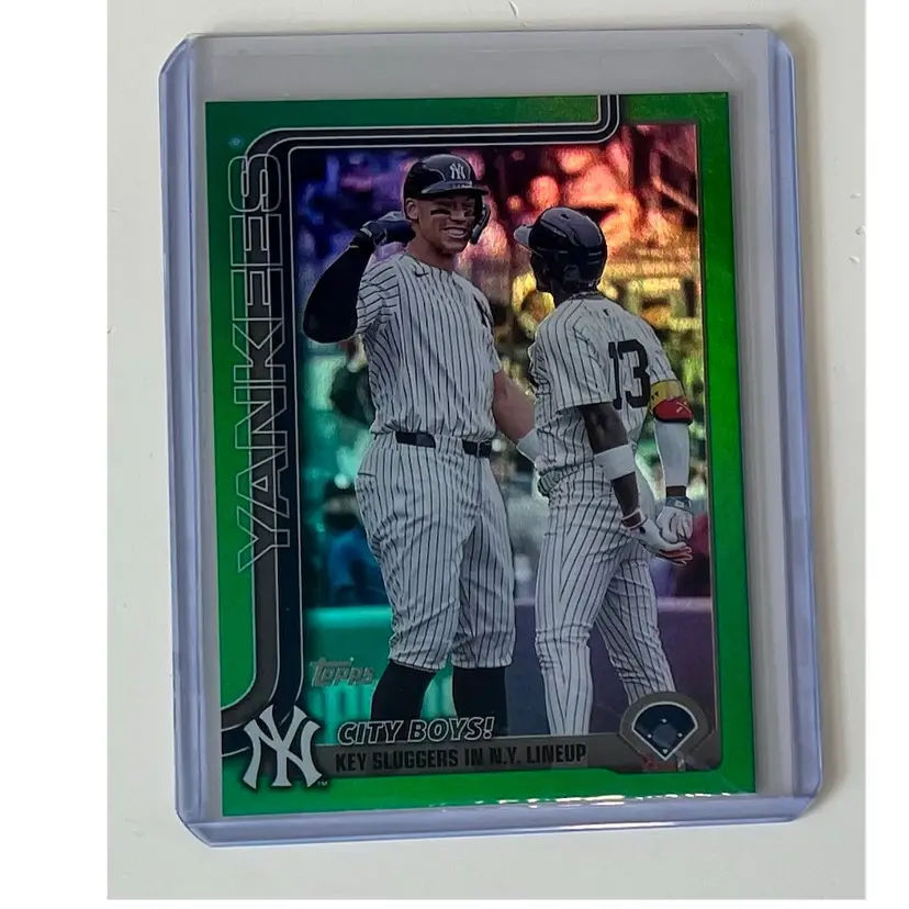 Aaron Judge Jazz Chisholm Jr. City Boys Green Rainbow Foil /99 New York Yankees
