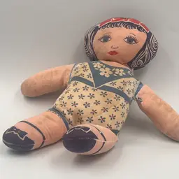 1930s Feed Sack Rag Doll - She's Seen Some Things - Adopt Me Before I Start Judging You