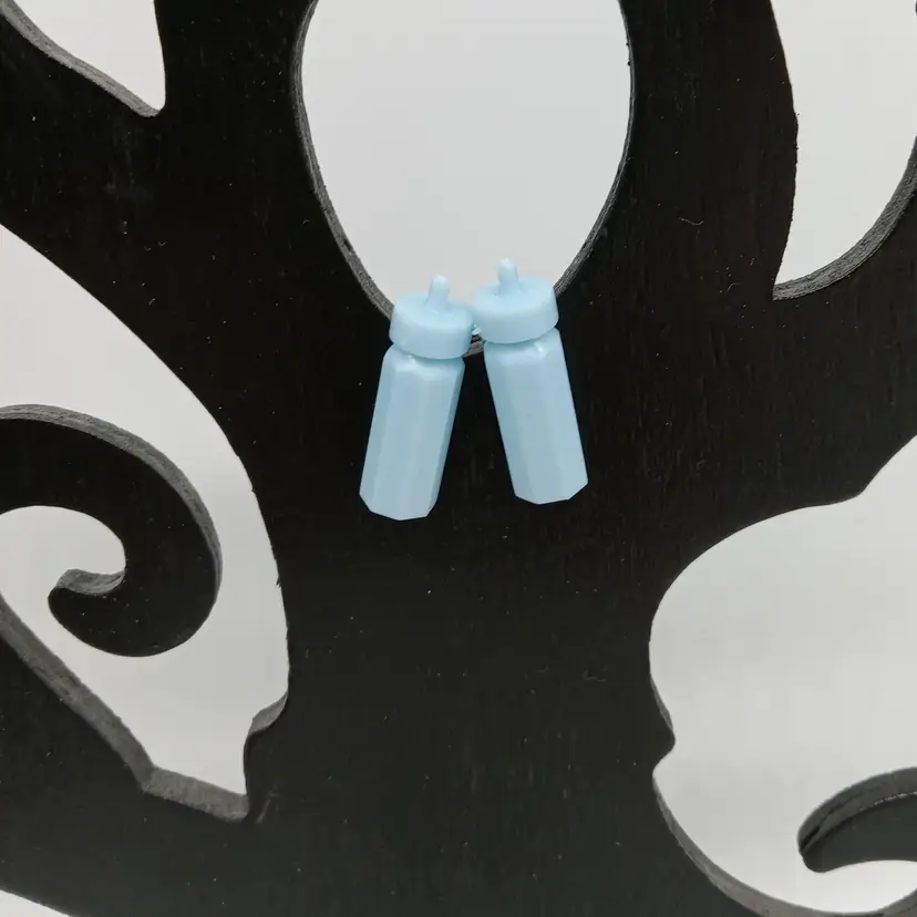 Blue Baby Bottle Studs