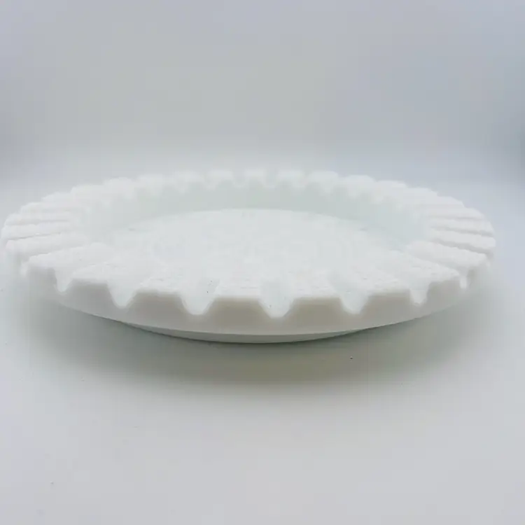 Vintage Imperial Glass Milk Glass Zodiac Ashtray 9.5”